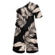 thumbnail image 4 of Conjunto de dos piezas de verano para mujer, estampado y liso, con top de un hombro y pantalón corto con bolsillo Wmkox8yi  bvn1062, 4 of 9