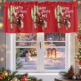 thumbnail image 5 of Merry Christmas Valances for Windows, 42 x 18in, Cowboy Santa Claus Cactus Red Rod Pocket Kitchen Valance Curtain Light Filtering Window Treatments for Living Room Bedroom, 1 Panel, 5 of 7