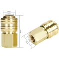 thumbnail image 4 of Pneumatic Fitting 1/4 NPT Compressed Air Fitting 1/4 Inch Air Fitting Quick Connect Compressed Air Intake Nipple, 4 of 4