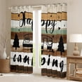 thumbnail image 2 of Manfei Happy Camping Blackout Curtains Set of 2 (52x84 Each),Travel Car Rv Accessories Window Curtains,Rustic Camper Theme Curtains and Drapes For Girl Boy,Microfiber Bedroom Decor, 2 of 6