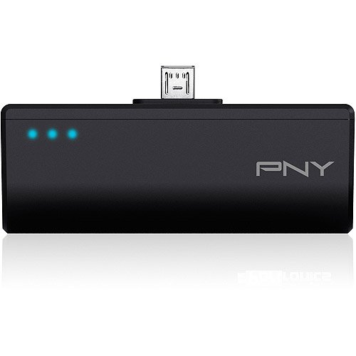 PNY 2200mAh Direct Connect Android microUSB PowerbankPack, Black
