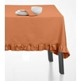 thumbnail image 4 of Vargottam Ruffle Tablecloth, Table Linens Rectangular Table Covers For Party Decor, Solid Dining Tabletop Covers Cotton Tablecloths,Peach,54 x 72 Inches, 4 of 7