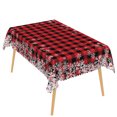 thumbnail image 6 of Nanqianyi Snowflake Plaid Christmas Tablecloth 60"x102",Waterproof Stain Resistant Table Cover For Holiday Party, 6 of 6