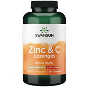 Swanson Zinc and C Lozenges - Orange and Lemon Flavor 200 Lozenges