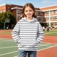 thumbnail image 5 of PureCasa Girls' Sweatshirts 3-14 Years Pullover Hoodie Long Sleeve Drawstring Oversized Street Sweatshirts with Pocket, 5 of 9