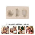 thumbnail image 3 of MERRYHAPY 1Ud Ovalado De Silicona Para Jabón DIY Color Beige Con Tres Cavidades Reutilizable, 3 of 8