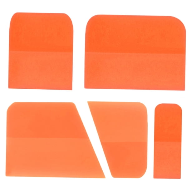 5 piezas de accesorios genéricos de escobilla de goma PPF para película protectora de pintura de espejo Naranja