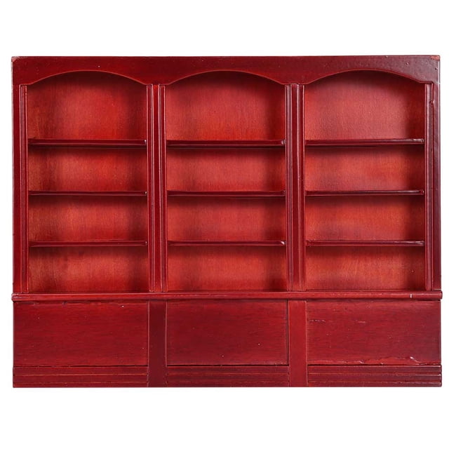 Bibliothèque Miniature en Bois pour Maison de Poupée 1:12 Étagères de Rangement pour Maison de Poupée