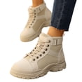 thumbnail image 4 of Willtoo Women's Warm Lined Winter Snow Boots Round Toe Lace Up Shoes Anti Slip Hiking Boots High Top Fashionable Sneakers, 4 of 5