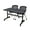 Grey, variant on Romig Axis-Pro 60 x 30 in. Flip-Top Training Nesting Table- Cherry, 2 Cadence Nesting Chairs