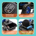 thumbnail image 2 of 24V Kids Ride on Excavator Digger Toy Cars, Ride on Construction Toy w/4-in-1 Construction Attachments (Excavator, Dump Truck & Bulldozer), Electric Tractor Car w/Remote Control, Swivel Seat, Blue, 2 of 7
