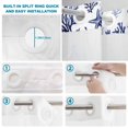 thumbnail image 4 of No Hook Shower Curtain, Navy Blue Coastal Shower Curtains for Bathroom with See Through Top Window, Coral Starfish Seaside Summer Beach Waterproof & Washable Bath Curtain 60"x72", 4 of 9