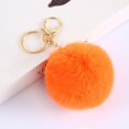 thumbnail image 3 of YISITIAN 8cm Pom Pom Keychains Faux Rabbit Fur Ball Keychain Car Keyring Fluffy Pompom Key Chains Key Holder Handbag Charms CJ919-91407, 3 of 9