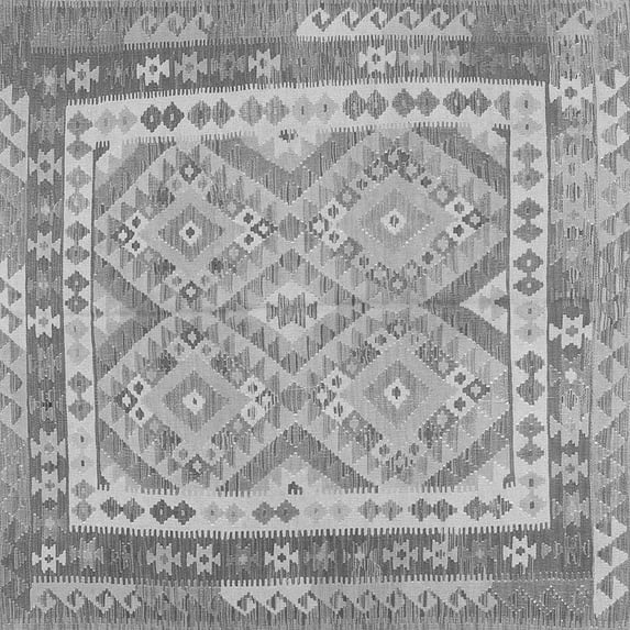 Ahgly Company Indoor Square Southwestern Gray Country Area Rugs, 5' Square