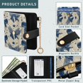 thumbnail image 5 of Small Wallet For Women Bifold Leather Pocket Coin Credit Card Holder With RFID Blocking Angel Wings Bows, 5 of 6