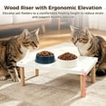 thumbnail image 3 of Wood Monitor Stand Riser, Desktop Organizer, Sturdy Elevated Display Shelf for Laptop, Printer, Office Desk, Cat Feeding Table, Easy Assembly, 15.7 x 9.4 x 5.8 inch, White, 3 of 6