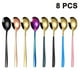 thumbnail image 1 of Cuchara mezcladora de acero inoxidable de 8 piezas, cuchara para helado, cuchara para postre, 1 of 5