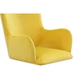 thumbnail image 5 of Limari Home Barrett 15.5" Modern Velvet Dining Chair in Yellow/Matte Black, 5 of 5