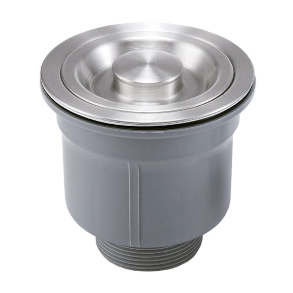 2Pieces Sturdy Stainless Steel Kitchen Sink Drain Set Includes Removable Basket and Stoppers for Easy Installation