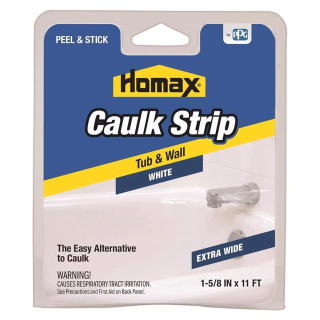 Tiras de sellador Homax de silicona blanca de 4 cm x 5 m