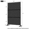 thumbnail image 4 of POSHIONS Privacy Screen Freestanding Room Divider Outdoor Privacy Metal Fence Panel Series Black 6.3 ft. H X 4 ft. W, 4 of 6