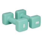 POPSUGAR 32lb Neoprene Dumbbell Set with Rack, 3lb, 5lb & 8lb Hand Weights for Strength Training, Home Workouts & Pilates
