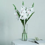 BalsaCircle 3 White 36" Silk Artificial Gladiolus Flower Spray Stems ...