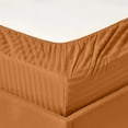 thumbnail image 3 of Striped 1200 TC Egyptian Cotton Deep Pocket Bed Sheet Set Spice Fully Elasticized Fitted Sheet,Hypoallergenic,Cooling Full Modern & Contemporary, 3 of 4