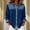 Dark Blue, variant on Women Lapel Denim Corduroy Patchwork Shacket, Long‑Sleeve Button‑Up Loose Casual Jacket with Side Pockets for Daily Work Vacation Wear Purple S