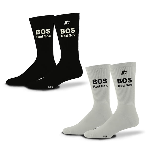 Unisex-Starter  Black/White Boston Red Sox Assist Socks 2 Pack