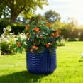 thumbnail image 3 of Olurrisa 16" Dia Round Planters for Indoor Plants, Large Outdoor Planters with Drainage Holes, Ceramic Plant Pots Indoor & Outdoor for Home Garden Patio - Dark Blue, 3 of 8