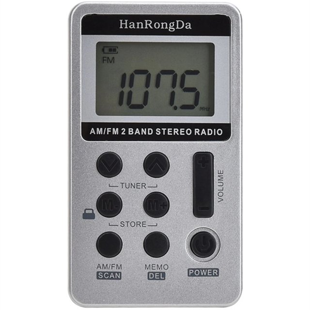 Radio Digital Portátil Recargable AM/FM con Pantalla LCD y Diseño Compacto para Personas Mayores