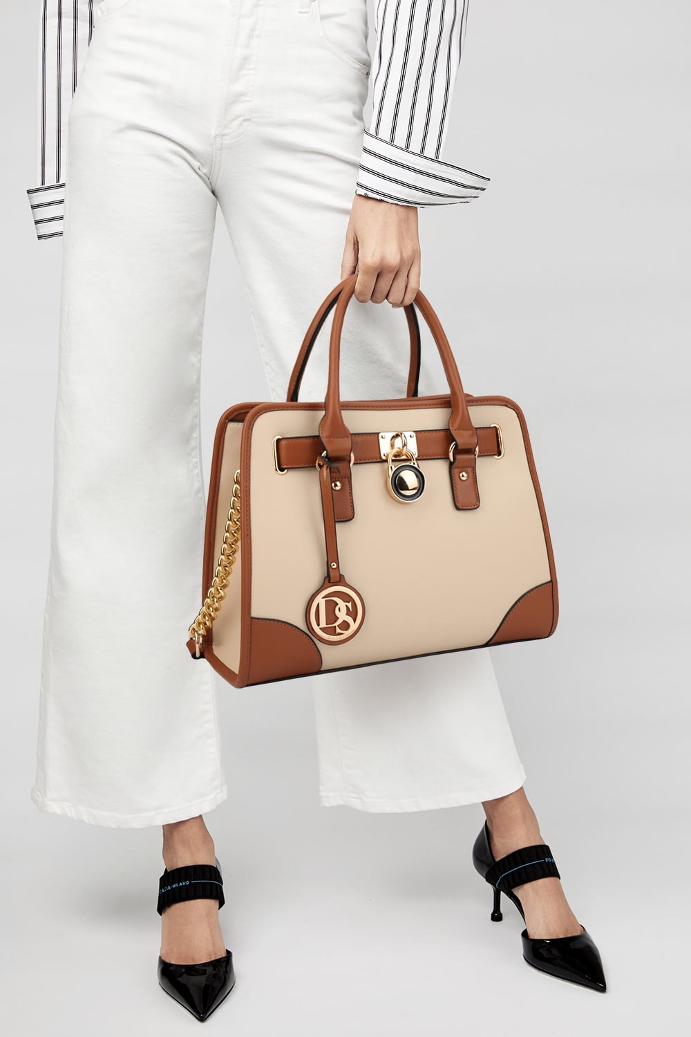 Dasein Women Handbags Top Handle Satchel Purse Shoulder Bag Briefcase Hobo Bag Set 2Pcs