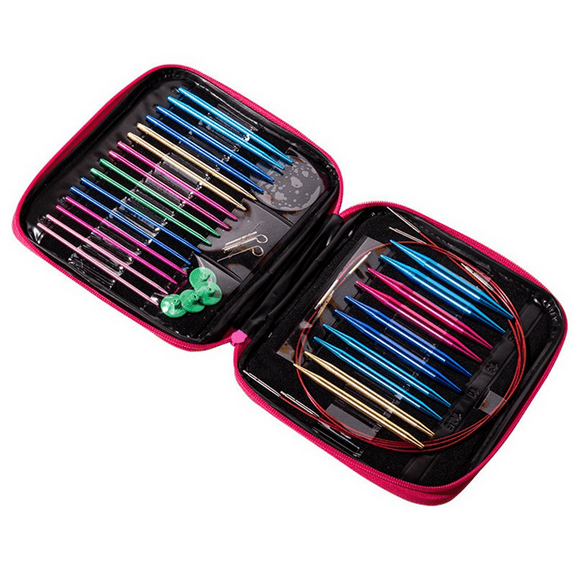 Circular Needle Set Aluminum Oxide Removable and Interchangeable Circular Needle DIY Knitting Tool Sweater Needle Set