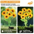 thumbnail image 6 of Goodea 6 Sunflower Lights Outdoor Garden Decor, Solar Flowers Lights Waterproof, Sunflowers Gifts for Mom Women Grandma Birthday, Decorative Stakes Lights for Landscape Yard Patio Lawn, 1 PACK, 6 of 6