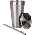 thumbnail image 2 of Deco Stainless Steel Tumbler with Straw 16 oz, 2 Pack, 2 of 5