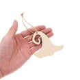 thumbnail image 4 of Shisuyan 10pcs Wooden Embellishments Halloween Decoration Wizard Hat Pattern Pendant with Hemp Ropes, 4 of 8