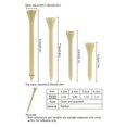 thumbnail image 2 of 100pcs Bamboo Tee Golf Balls Holder,golf Ball Tee Ball Pin Nail Kick 54mm, 2 of 5