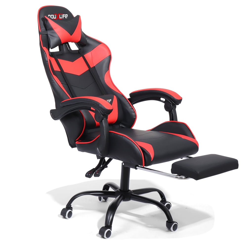 Details about    Gaming Chair Ergonomic Design 150°Reclining Detachable Pillows Home Office 