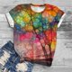 thumbnail image 2 of Blusa holgada de manga corta con cuello redondo y estampado a la moda para mujer Pompotops hfajkhk128599, 2 of 5