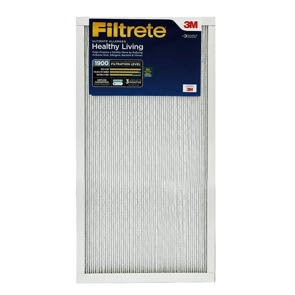 Filtrete 14x30x1 AC Furnace Air Filter, MERV 13, MPR 1900, Premium Allergen, Bacteria & Virus Filter, 3-Month Pleated 1-Inch Electrostatic Air Cleaning Filter, 6-Pack (Actual Size 13.81x29.81x0.78 in)