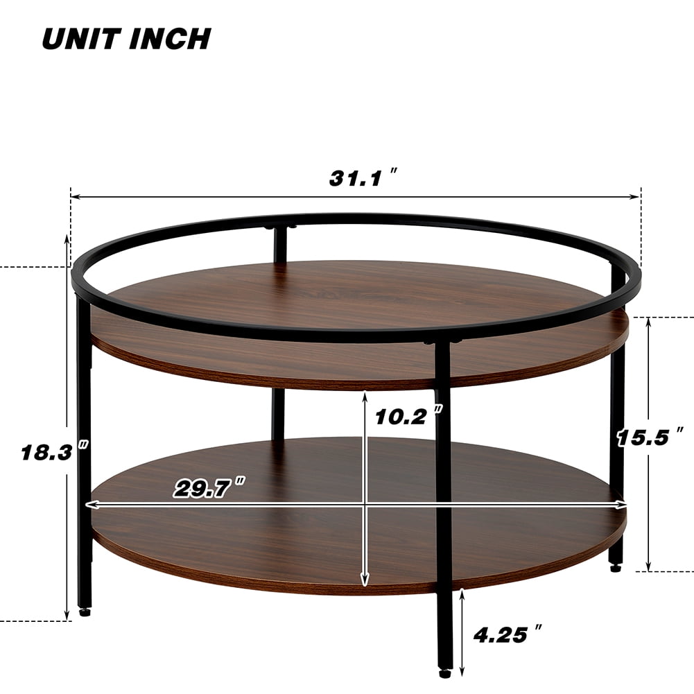 Private Jungle Modern Coffee Table with Storage for Living Room, Including Toptable & Sturdy Wood/Metal Base, Round w/Sink Top,Brown Private Jungle Modern Coffee Table with Storage for Living Room, Including Toptable & Sturdy Wood/Metal Base, Round w/Sink Top,Brown