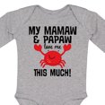 thumbnail image 4 of Inktastic Mamaw Papaw Love Me Boys or Girls Long Sleeve Baby Bodysuit, 4 of 5