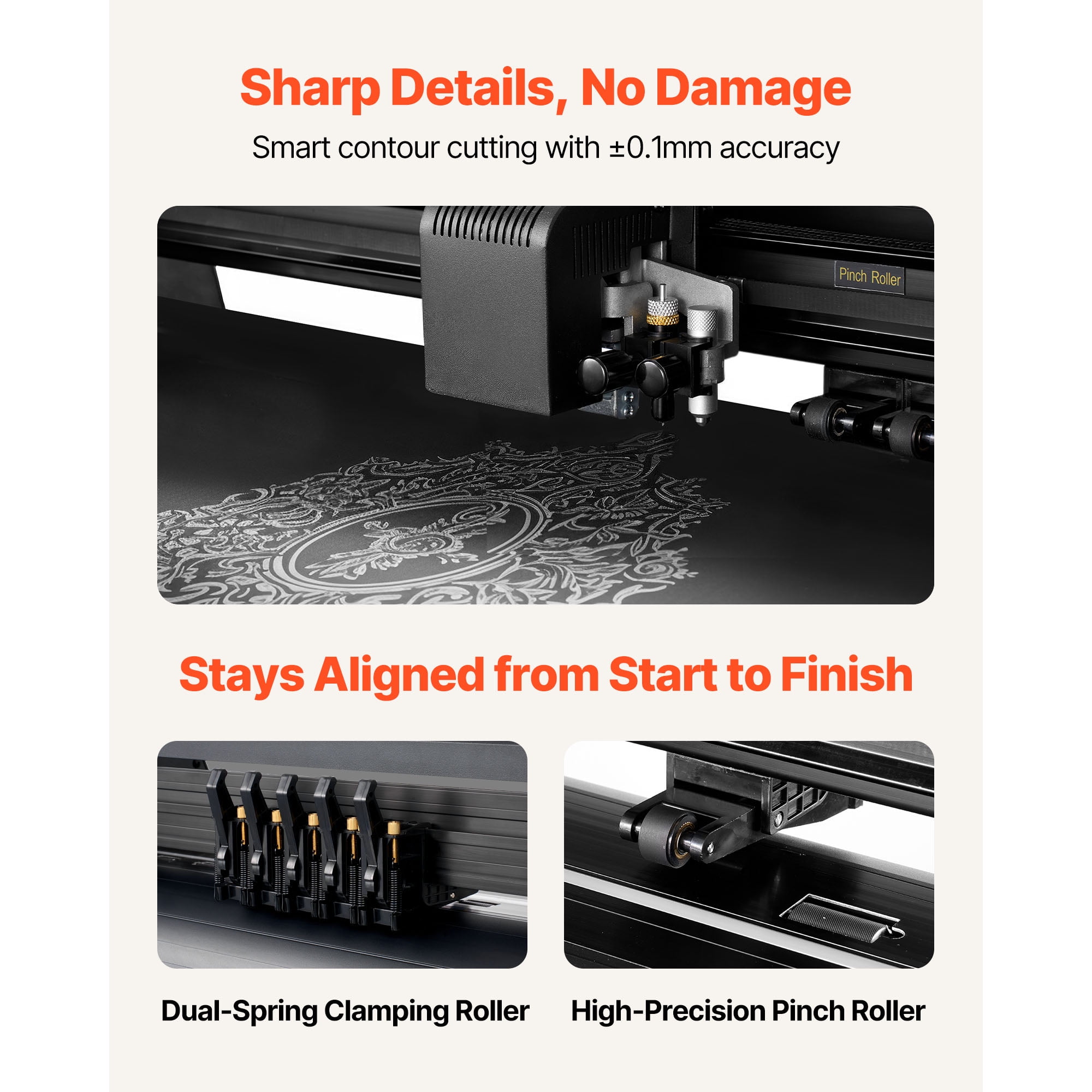 KFFKFF 53-Inch Vinyl Cutting Machine, Dual Blades, Adjustable Speed and Pressure, LED Display, Includes Software and Accessories for Crafting and Sign Making