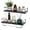 Black, variant on Floating Bathroom Wood Shelves Set of 2 Wall Mounted Shelf with Black Metal Frame and Towel Rack for Bathroom Over Toilet Storage and Organizers for Bedroom Living Room Kitchen Office(White)