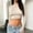 Beige, variant on Women's Sexy Long Sleeve Crop Top 2023 Crew Neck Basic Fitted Tight Cropped T Shirts Ladies Long Sleeve T Shirts Apparel T Shirt Dry Tee Shirts Women Women's T Shirt Girls Shirts Long Sleeve Short