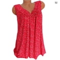 thumbnail image 1 of Camiseta sin mangas con cuello en V sin mangas, camiseta holgada de verano para mujer, rojo, M tholdsy AP001998-20, 1 of 5