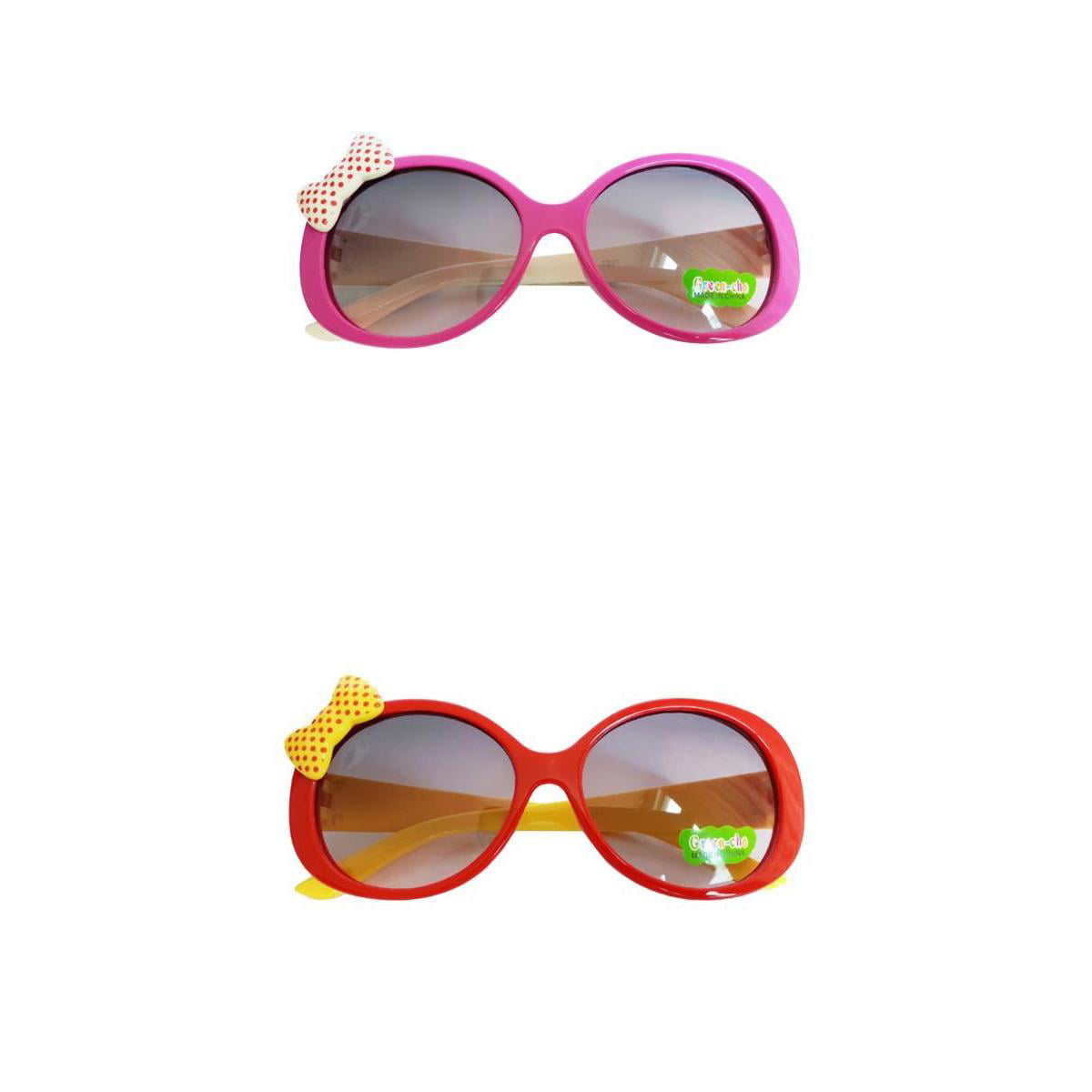 2pcs Cute Baby Girls Round Goggles Toddler Infant Plastic UV400 Sunglasses 