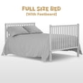 thumbnail image 6 of 5-In-1 Convertible Crib, New Zealand Pinewood Baby Bed,Baby Crib With 3 Height Adjustment, Non-Toxic Finish, Easy to Assemble, White, 6 of 13