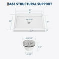 thumbnail image 2 of Bingirl 36*36 Inch Right Drain Shower Pan - Single Threshold Base Non-Slip Textured Surface Lightweight ABS Shower Base Easy Install With Drain Kit, 2 of 8